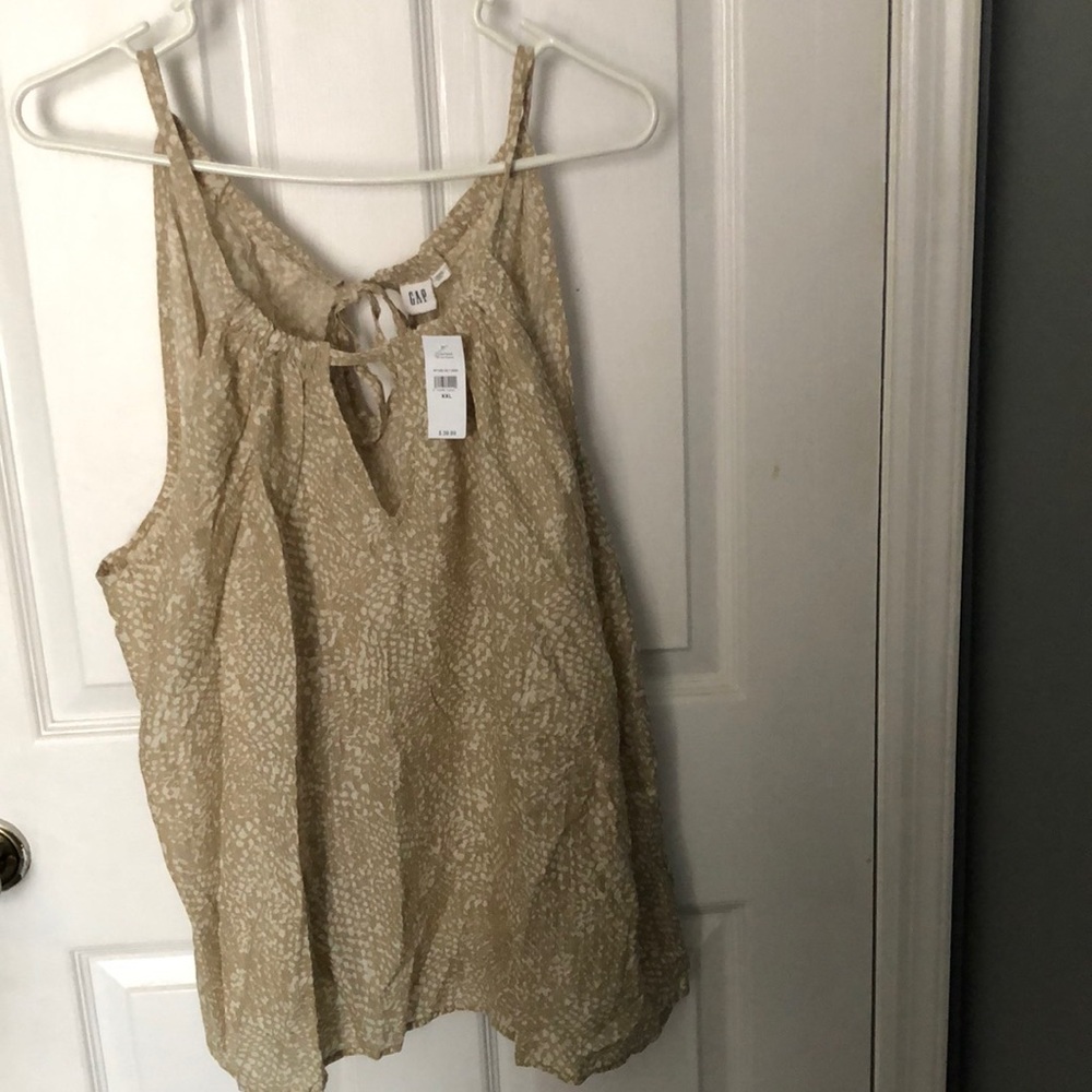 GAP Beige Printed Tank Top